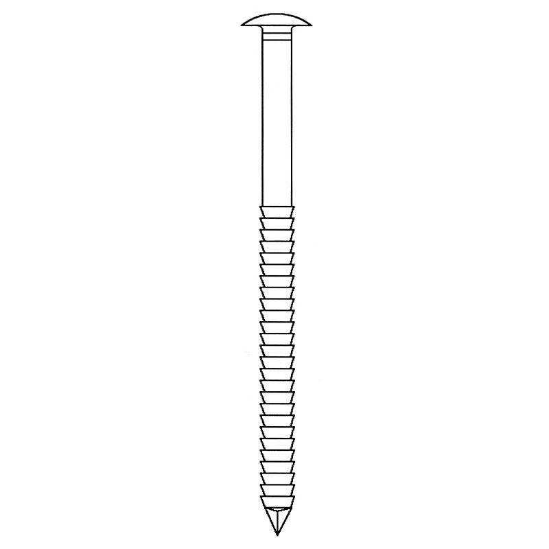 Norfix - Pointes bombée Inox A2 Annelée en vrac 1kg NORFIX - taille 50 mm x 2.5 - NORFIX - Image 2
