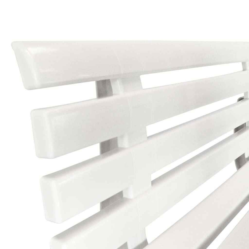 Maison Chic - Banc de jardin | Banquette De Jardin | Banc Extérieur 145,5 cm Plastique Blanc Maison Chic - Image 5