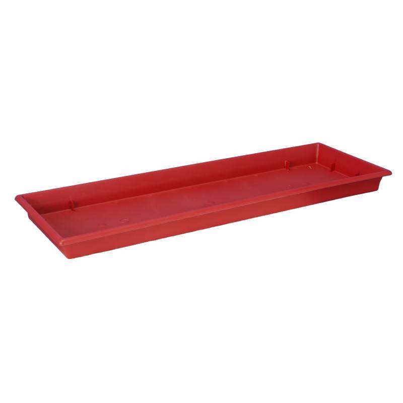 Riviera - Plateau pour jardinière 50 cm - 45,5 x 16 x 3,1 cm - Rouge - Fabrication Française - Image 1