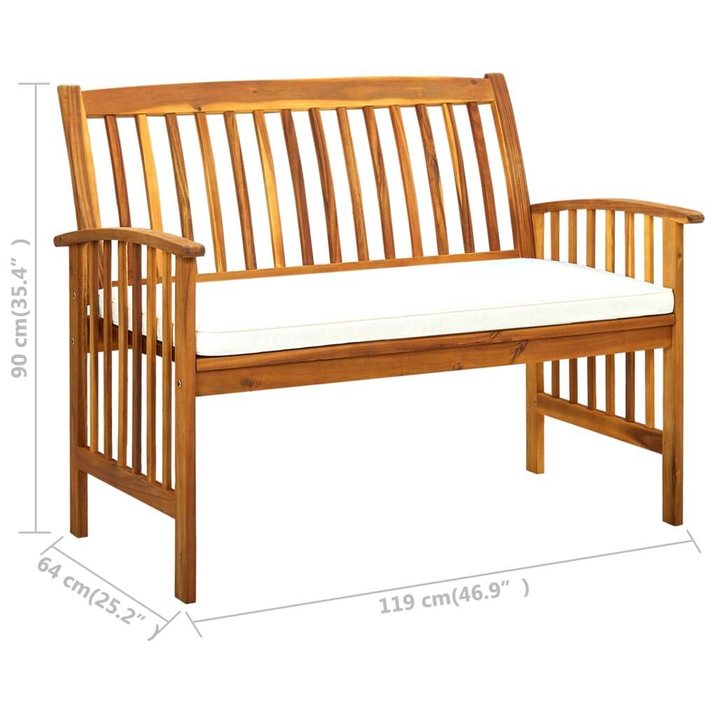 Prolenta Premium - Banc de jardin Blanc 64 X 119 cm - Prolenta Premium - Image 8