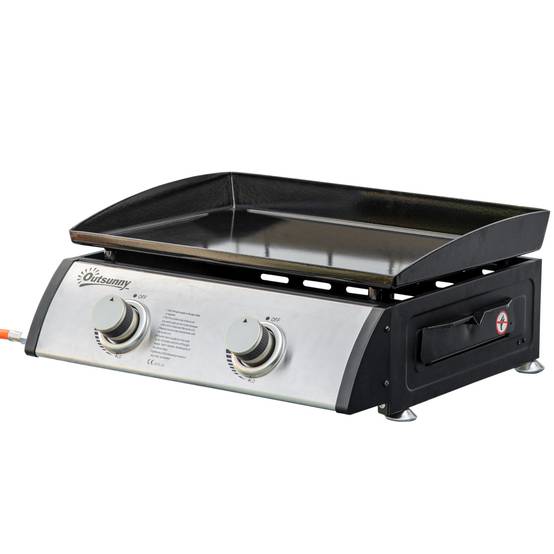 Plancha gaz inox argenté 48.5 x 48 x 21 cm - PANGIVO - Image 2