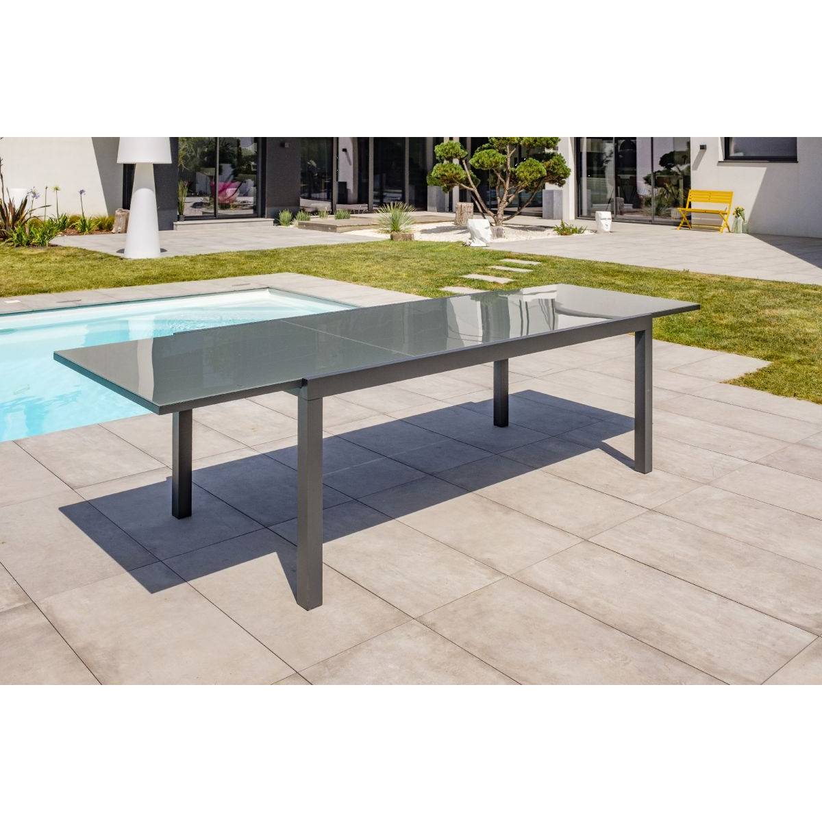 Dcb Garden - Table de Jardin Extensible "Tolede" 200-300cm Gris Anthracite - Image 5