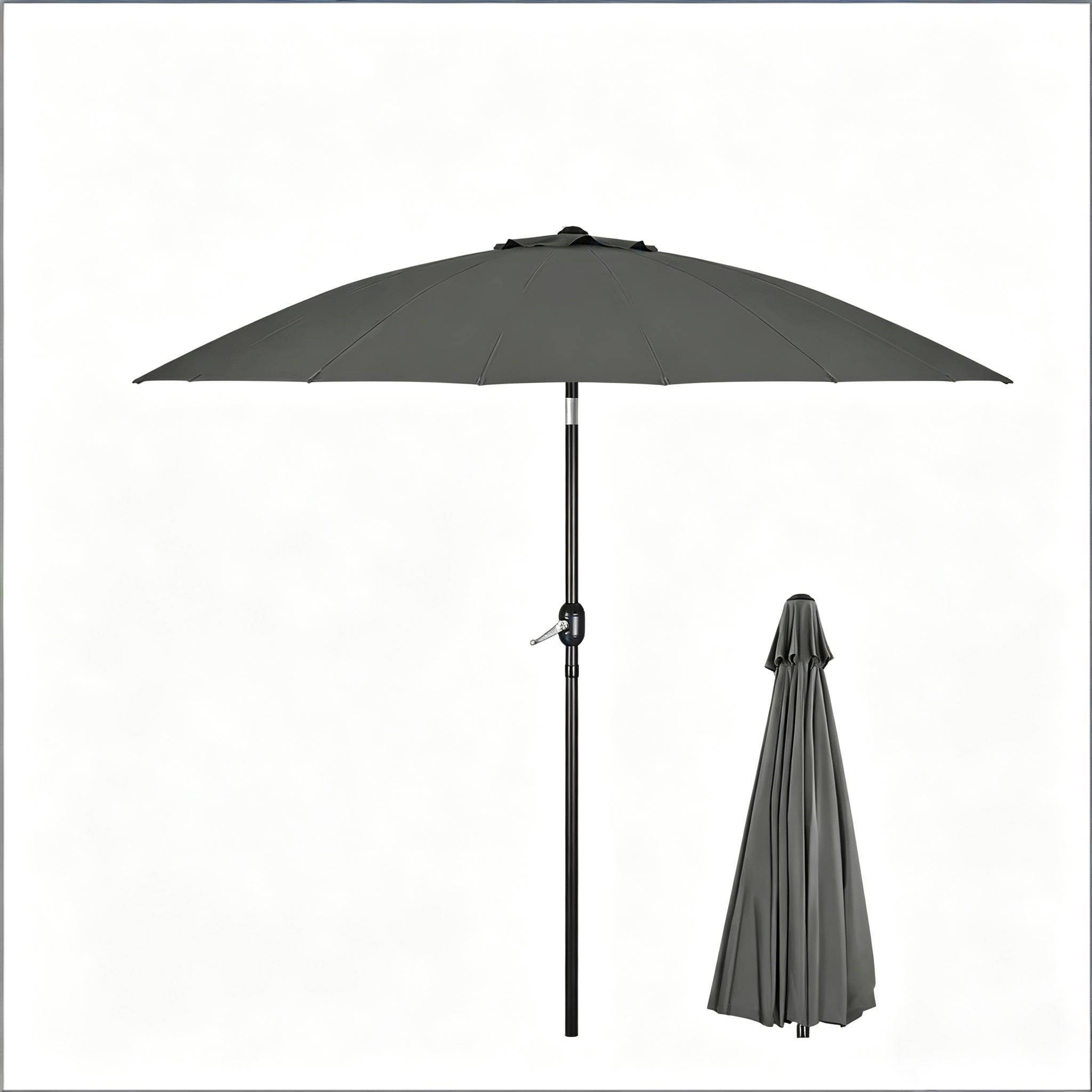 Parasol pour piscine à inclinaison réglable, grand parasol de terrasse, parasol de jardin (socle non inclus, parasol uniquement) - Image 4