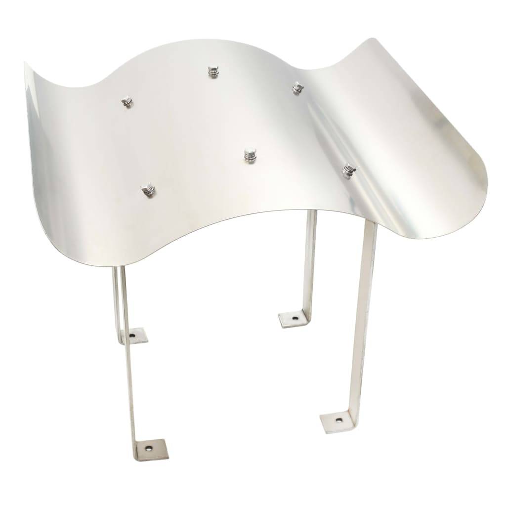 Chapeau de Cheminée Rectangulaire Acier Inox Protection Anti-Pluie 60 x 80 cm - ComfortXL Outdoor Living - Image 2