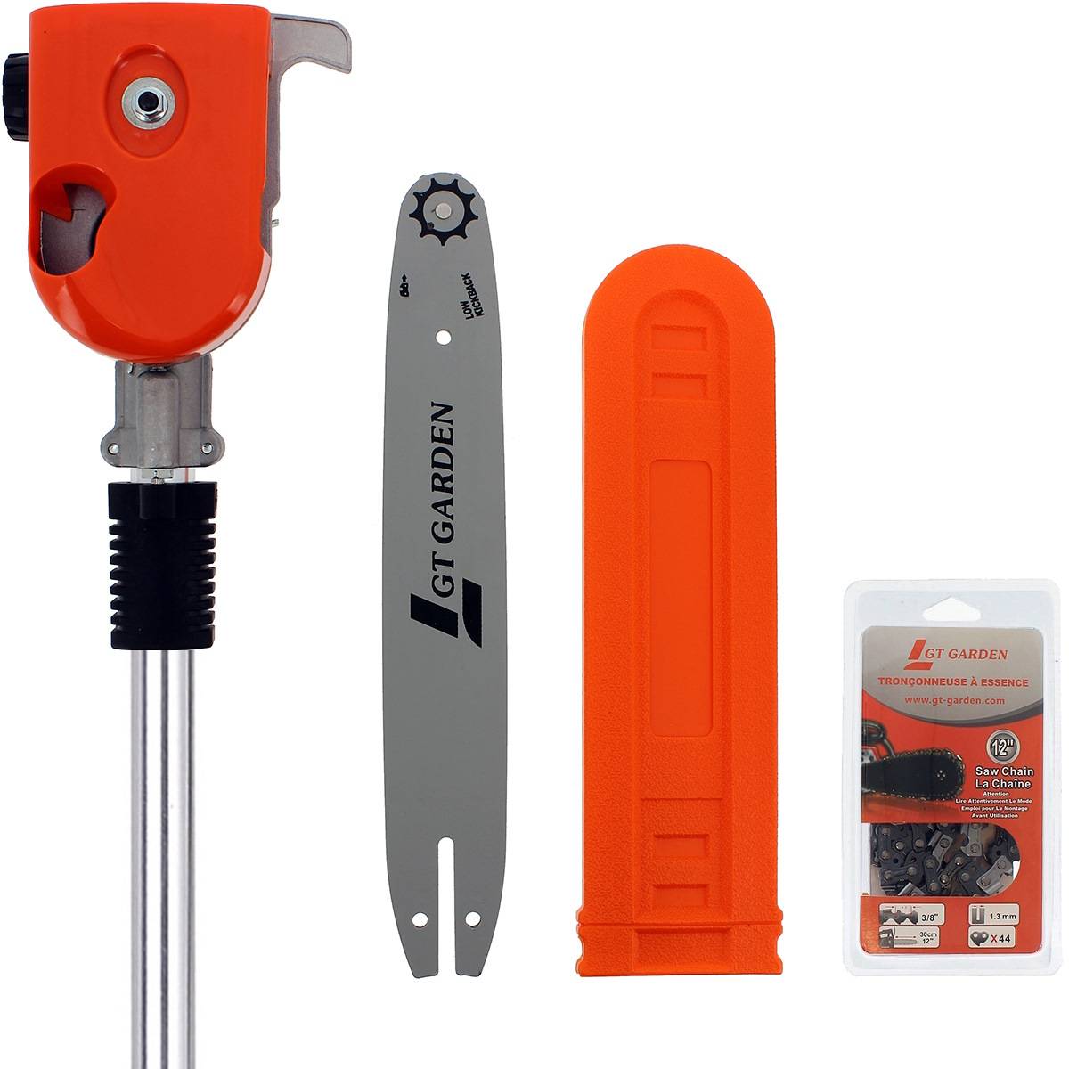 Gt Garden - Élément élagueuse pour multifonction 4 en 1 et outil sur perche, tête orientable - GT GARDEN - Image 3