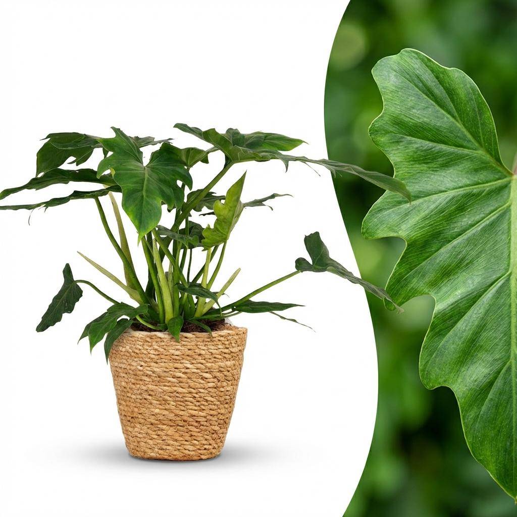 Philodendron Lacerum - Pot de 19cm - Hauteur 65cm - Panier - Plantes d'intérieur - Image 2