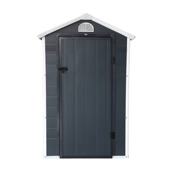 sweeek - Abri de jardin plastique 1.39 m². anthracite. Structure aluminium. 134 x 104 x 204cm | sweeek - Image 3