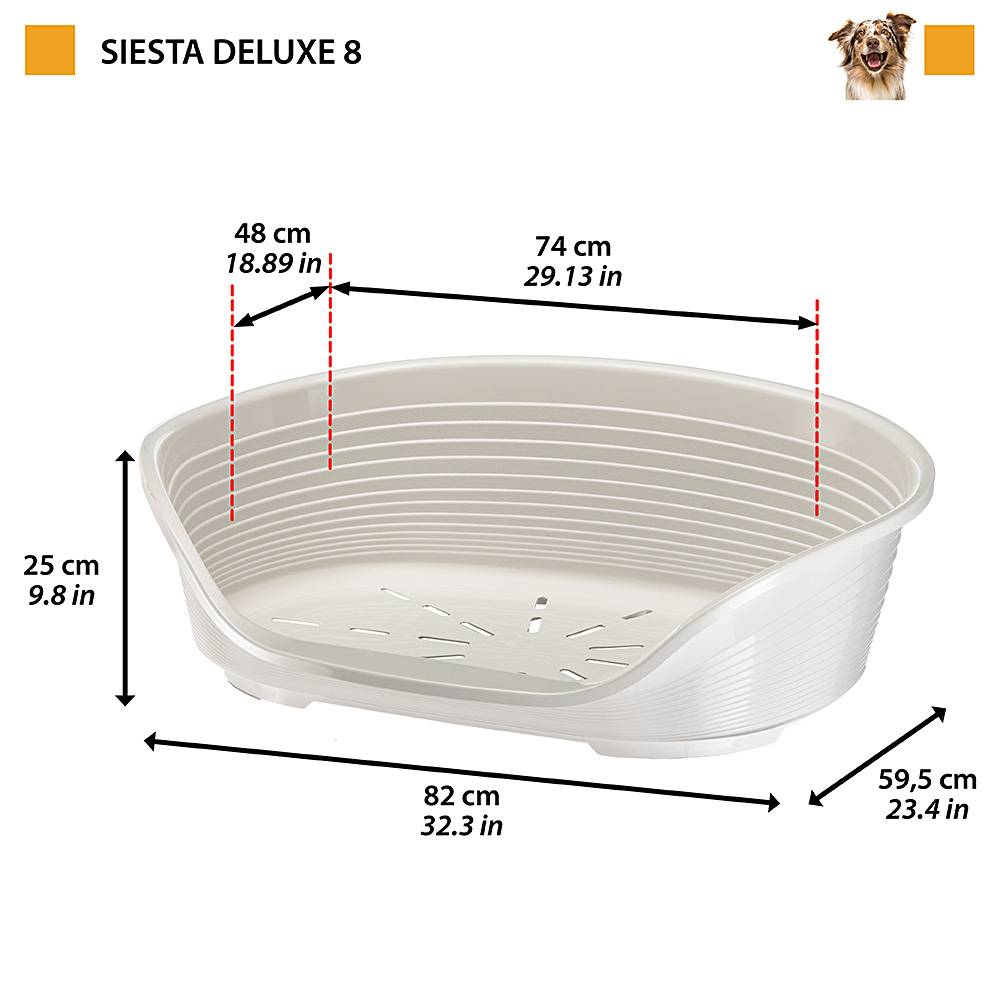 Ferplast - Corbeille Siesta Deluxe 8 Noir L.82 x l.59,50 x H.25 cm - Image 2