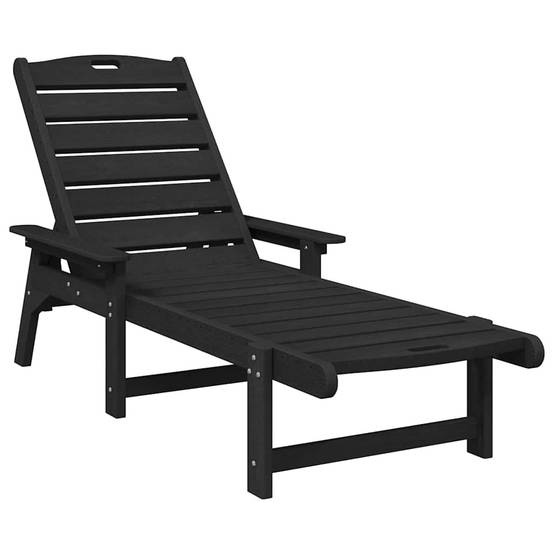 PANGIVO - Transat Noir HDPE 195,5 x 53 x 98,5 cm - PANGIVO - Image 2