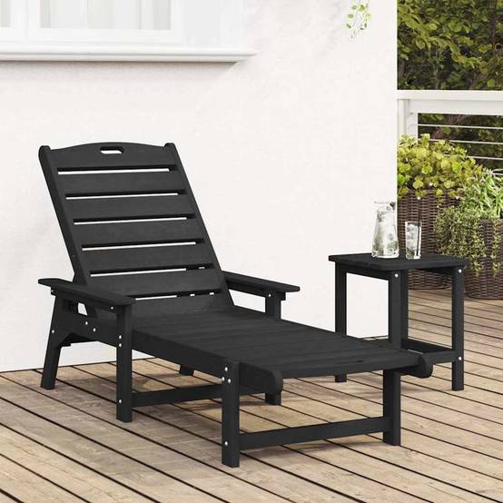 PANGIVO - Transat Noir HDPE 195,5 x 53 x 98,5 cm - PANGIVO - Image 3