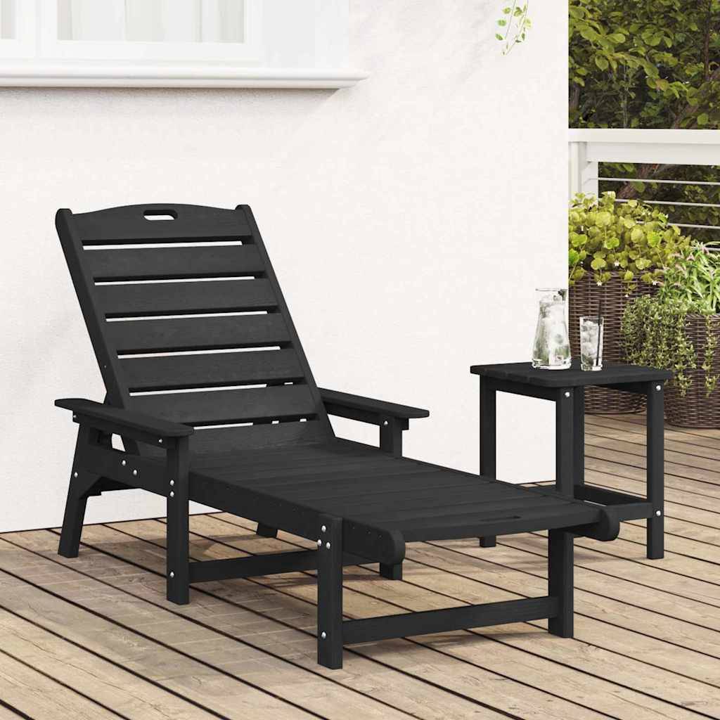 PANGIVO - Transat Noir HDPE 195,5 x 53 x 98,5 cm - PANGIVO - Image 3