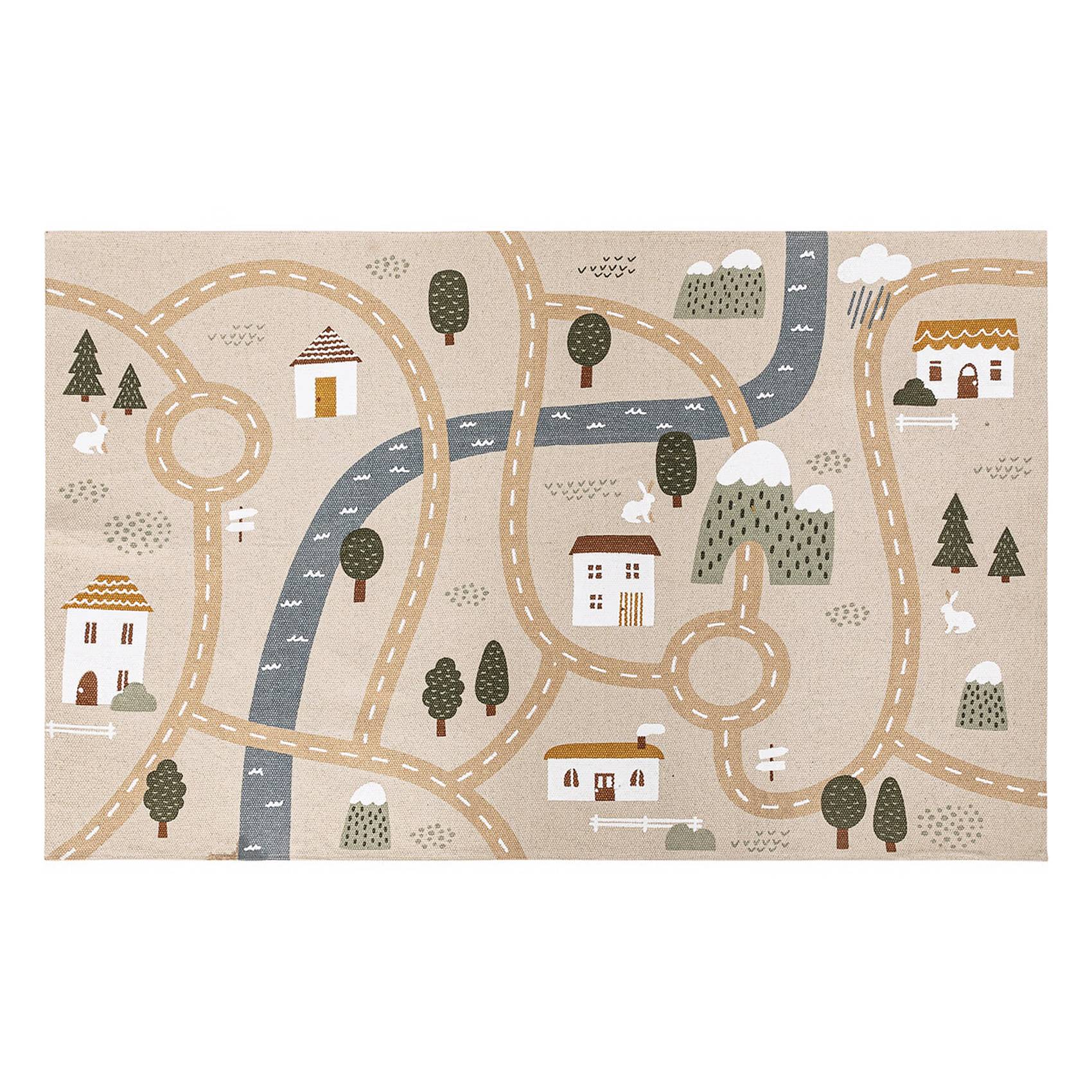 Tapis de jeux route enfant - ATMOSPHERA - Coton - Beige - Image 1