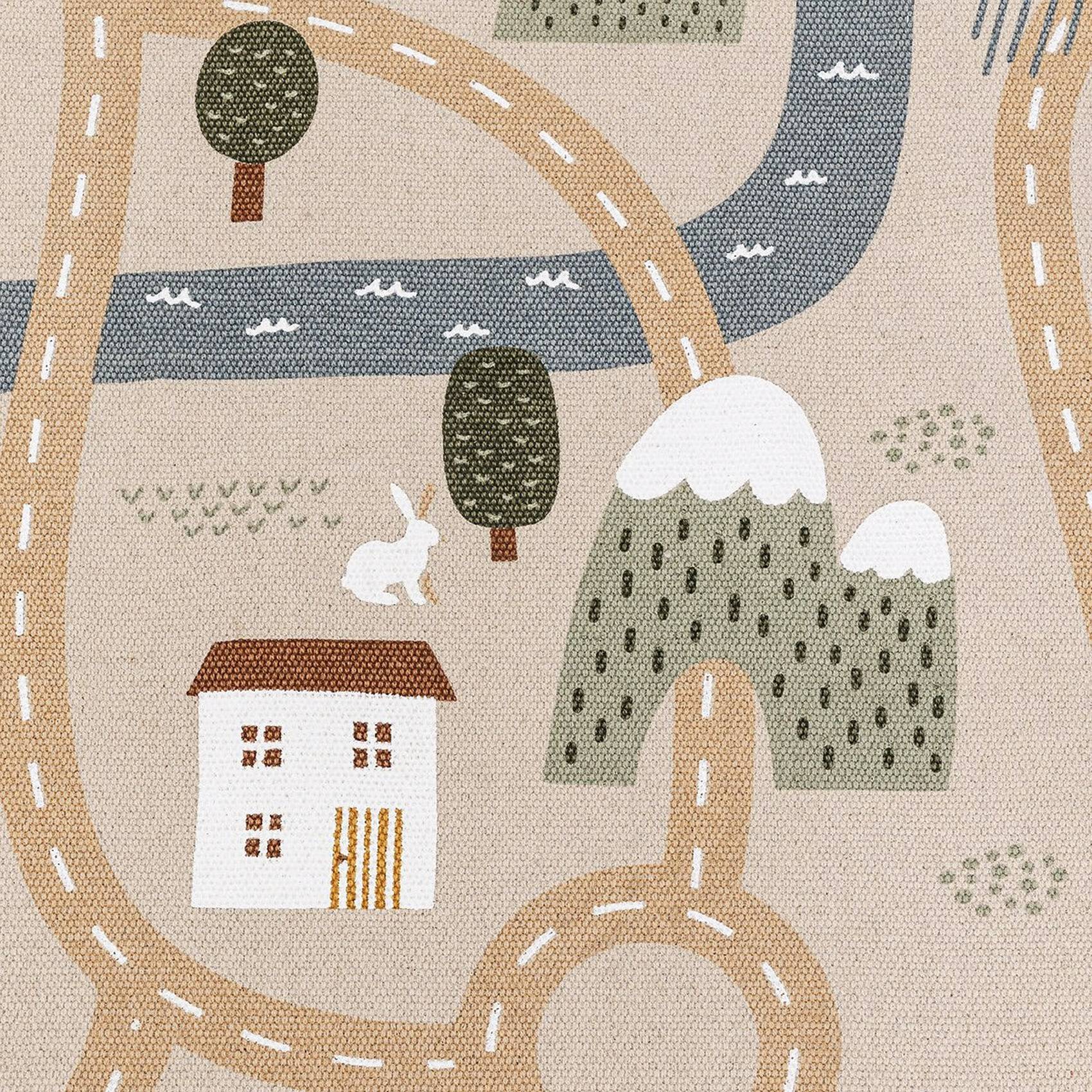 Atmosphera - Tapis de jeux route enfant - ATMOSPHERA - Coton - Beige - Image 2