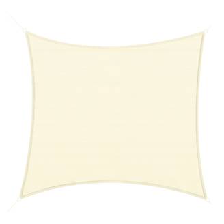 Voile d'ombrage Voile solaire - rectangulaire 3x3 m HDPE anti-UV Avec sac de rangement - crème fr224