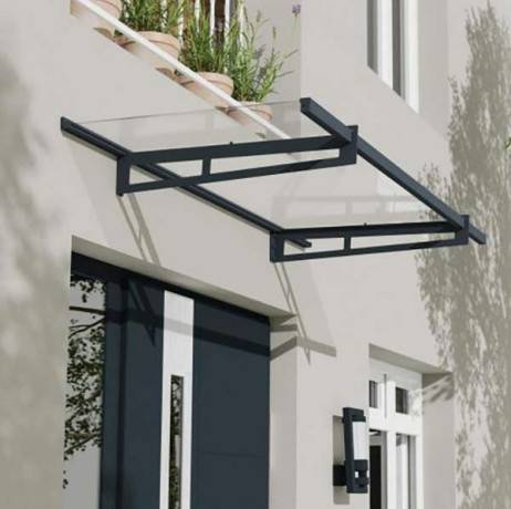 Canopia by Palram - Canopia Marquise de porte Bremen Gris 150 X 93.5 - Image 5