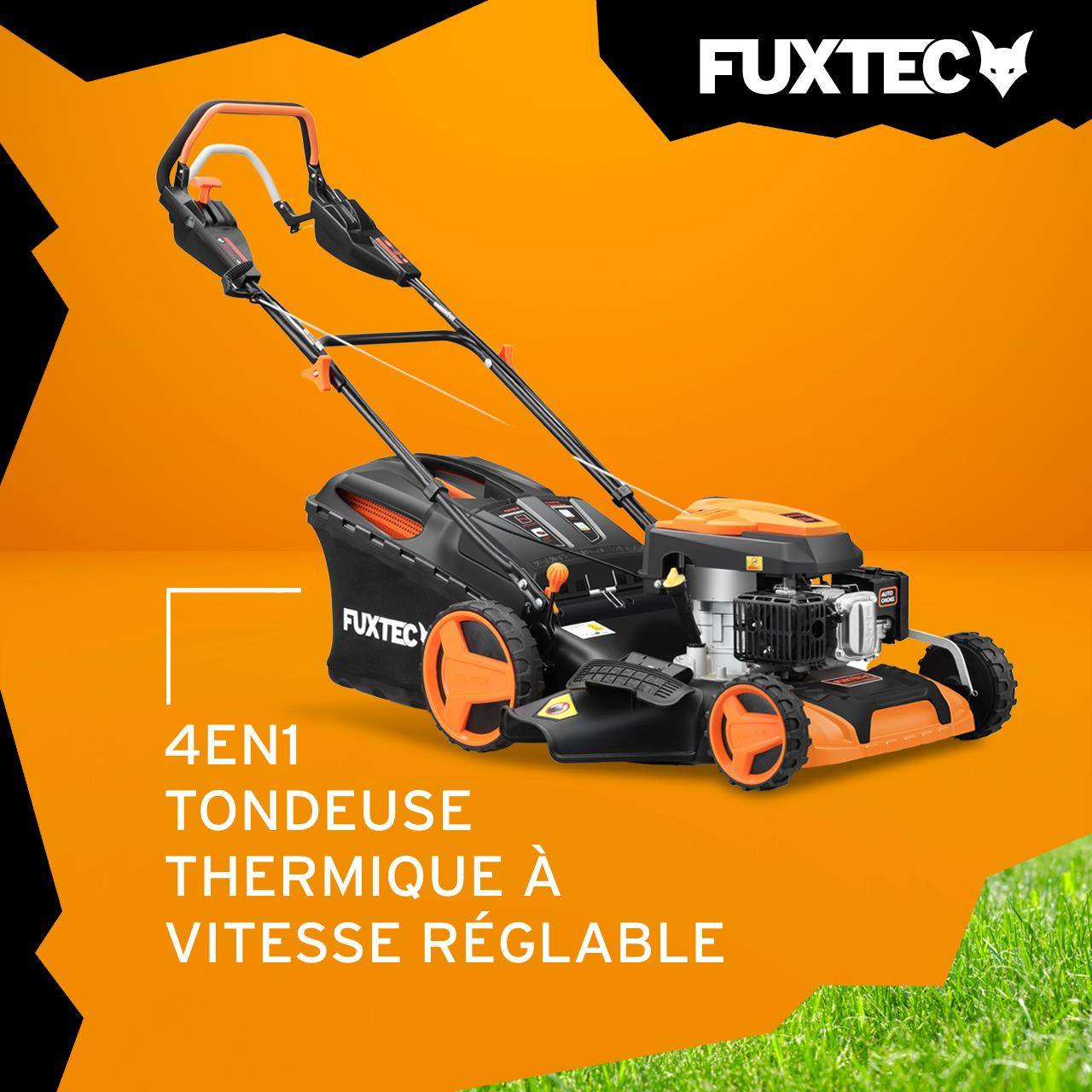 FUXTEC - Tondeuse thermique autotractée 6CV, 51cm, 60L, vitesse réglable – FX-RM5196PRO – Fuxtec - Image 5