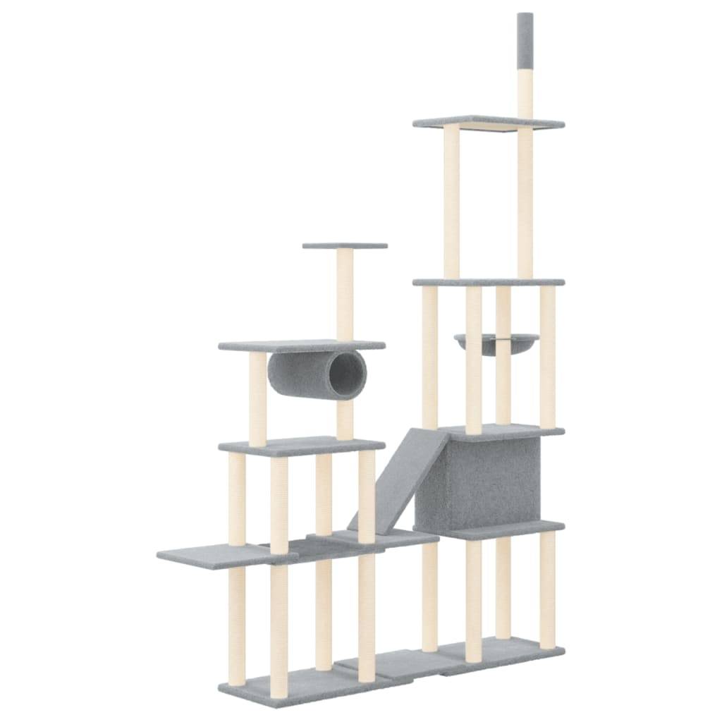 Vidaxl - Arbre à chat avec griffoirs en sisal Gris clair 279 cm vidaXL 171616 - Image 6