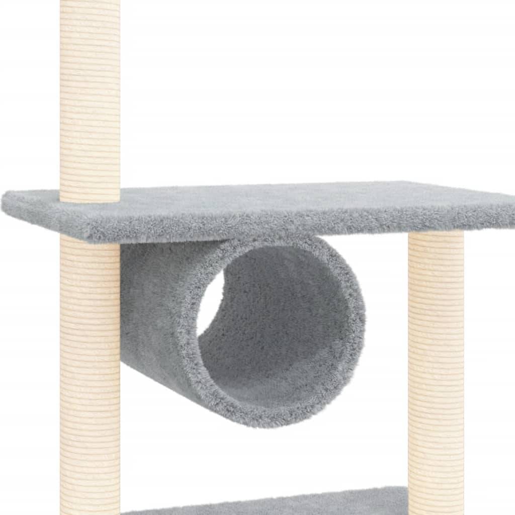Vidaxl - Arbre à chat avec griffoirs en sisal Gris clair 279 cm vidaXL 171616 - Image 4