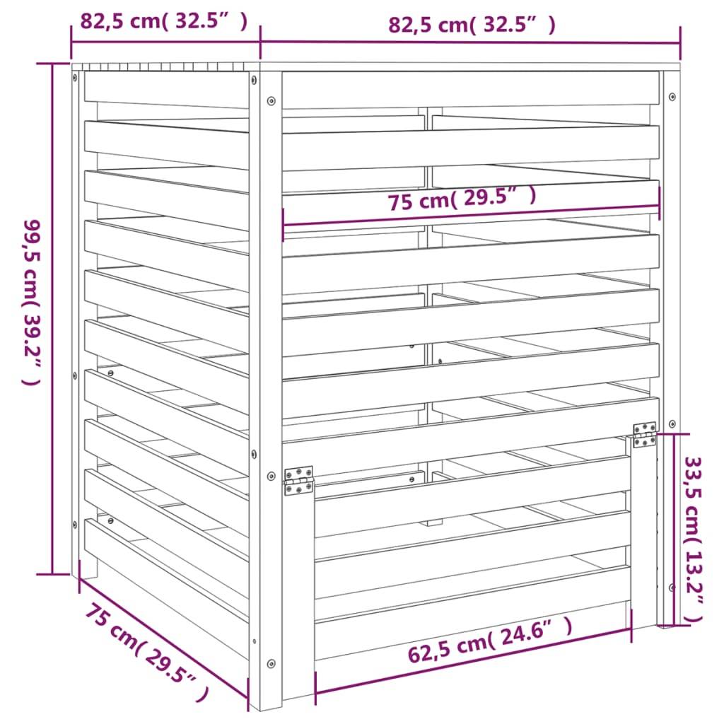 ComfortXL - Grand composteur de jardin bois de pin massif 680L pour recyclage déchets Blanc – ComfortXL Outdoor Living - Image 10