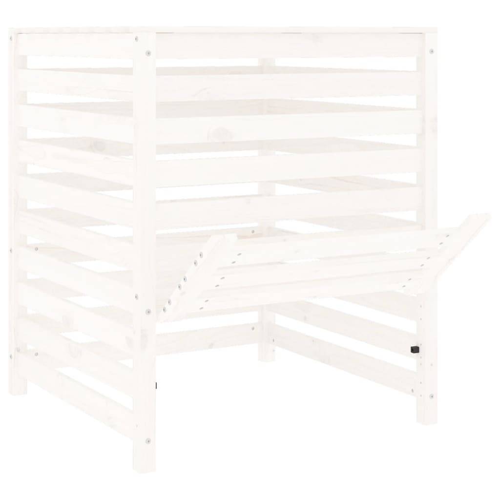 ComfortXL - Grand composteur de jardin bois de pin massif 680L pour recyclage déchets Blanc – ComfortXL Outdoor Living - Image 6