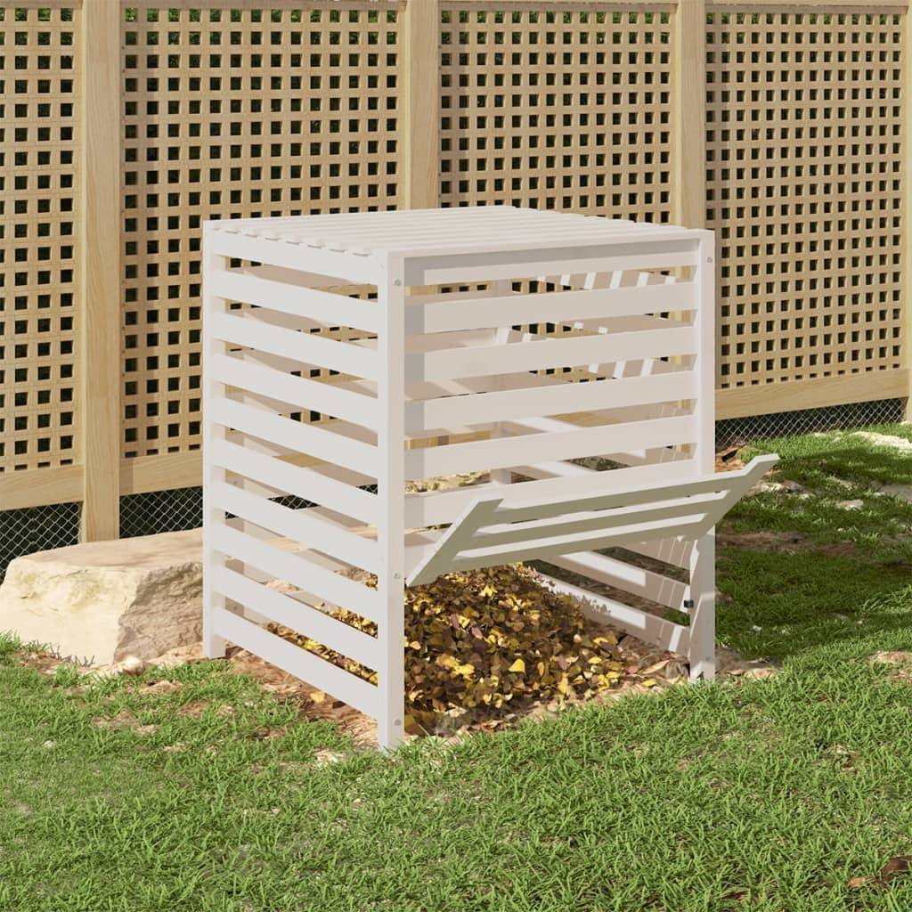 ComfortXL - Grand composteur de jardin bois de pin massif 680L pour recyclage déchets Blanc – ComfortXL Outdoor Living - Image 3