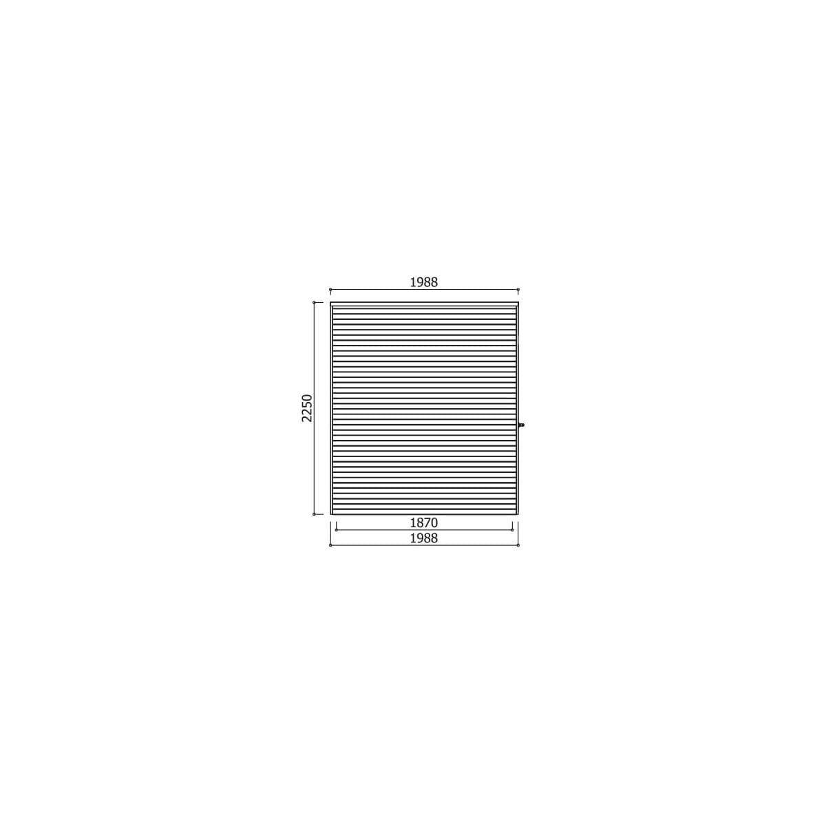 Abri de Jardin en Bois Traité Autoclave avec Terrasse Latérale Salerno - 5,40 m² - Image 3