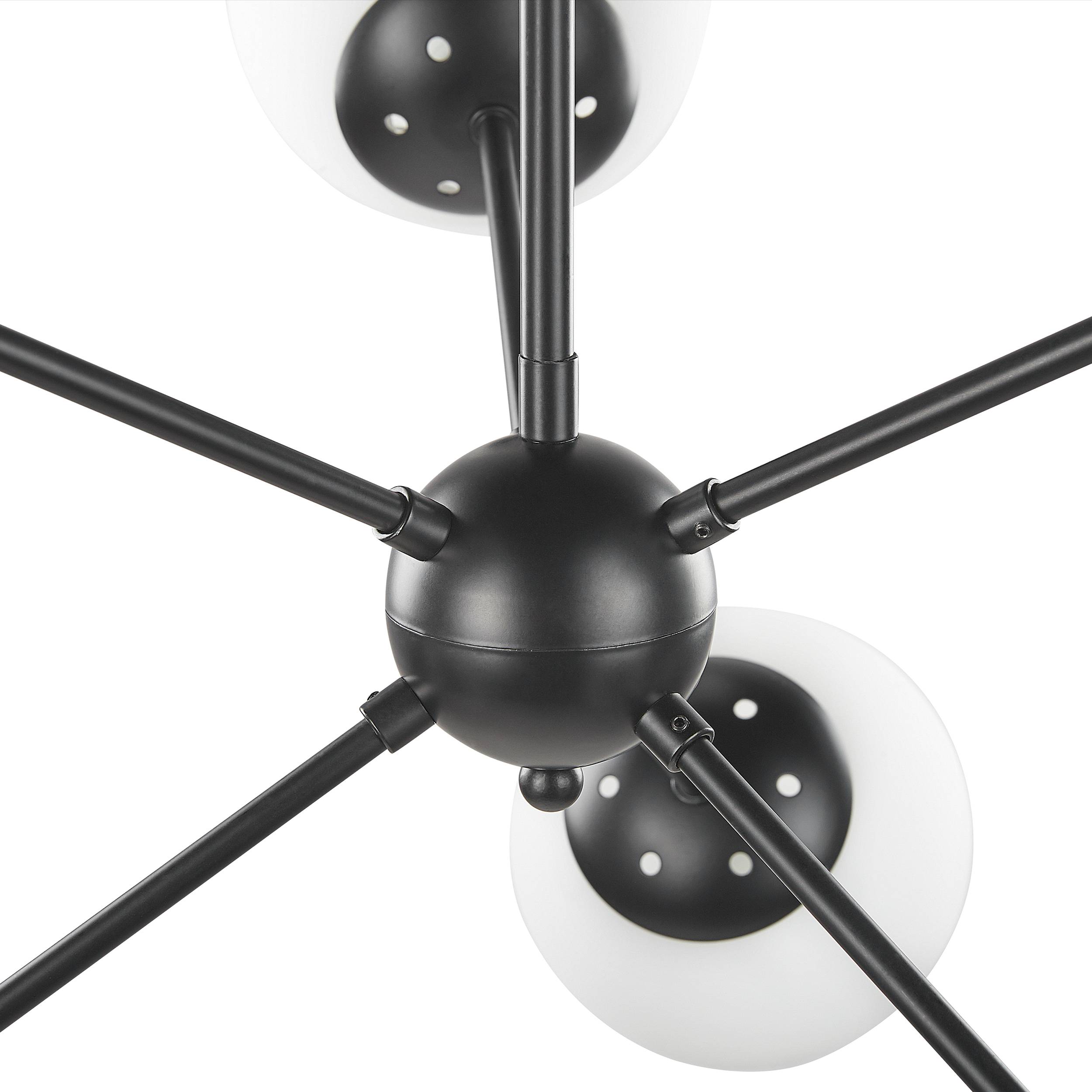 Beliani - Lampe suspension Métal Noir/blanc ADAWRO - Beliani - Image 5