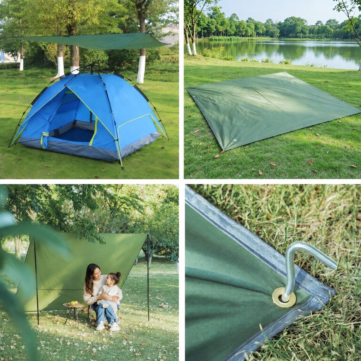 Tapis de Sol Imperméable Pliable Léger pour Camping Randonnée Extérieur - Image 9