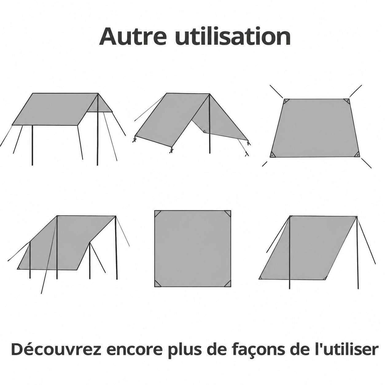 Tapis de Sol Imperméable Pliable Léger pour Camping Randonnée Extérieur - Image 6