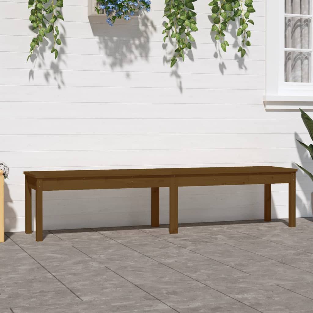 Maison Chic - Banc de jardin - Banc d'extérieur - Banquette à 2 places marron miel 203,5x44x45cm bois de pin - Image 2