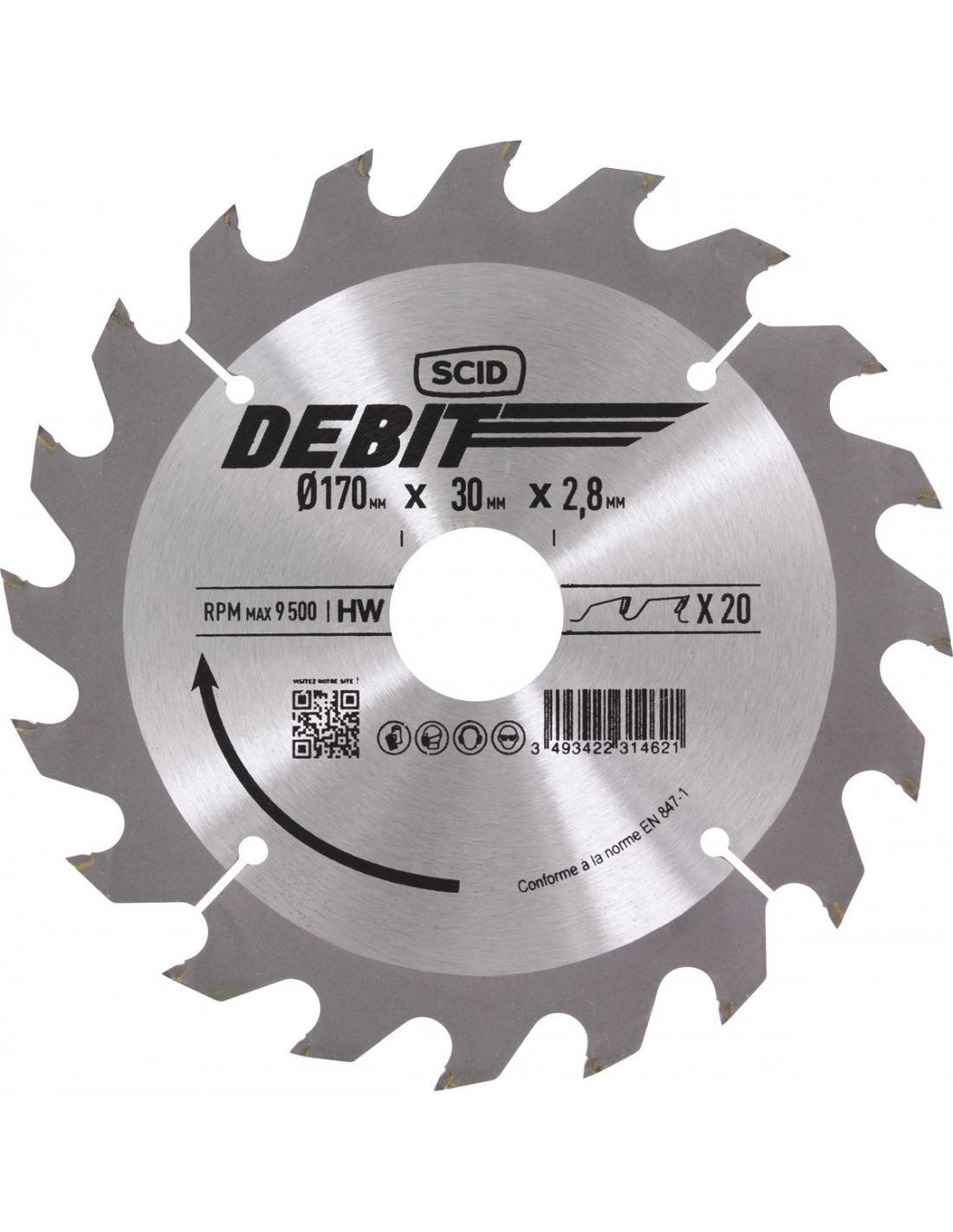 Lame Scie Circulaire 170mm Coupe Rapide Bois Massif - Nan