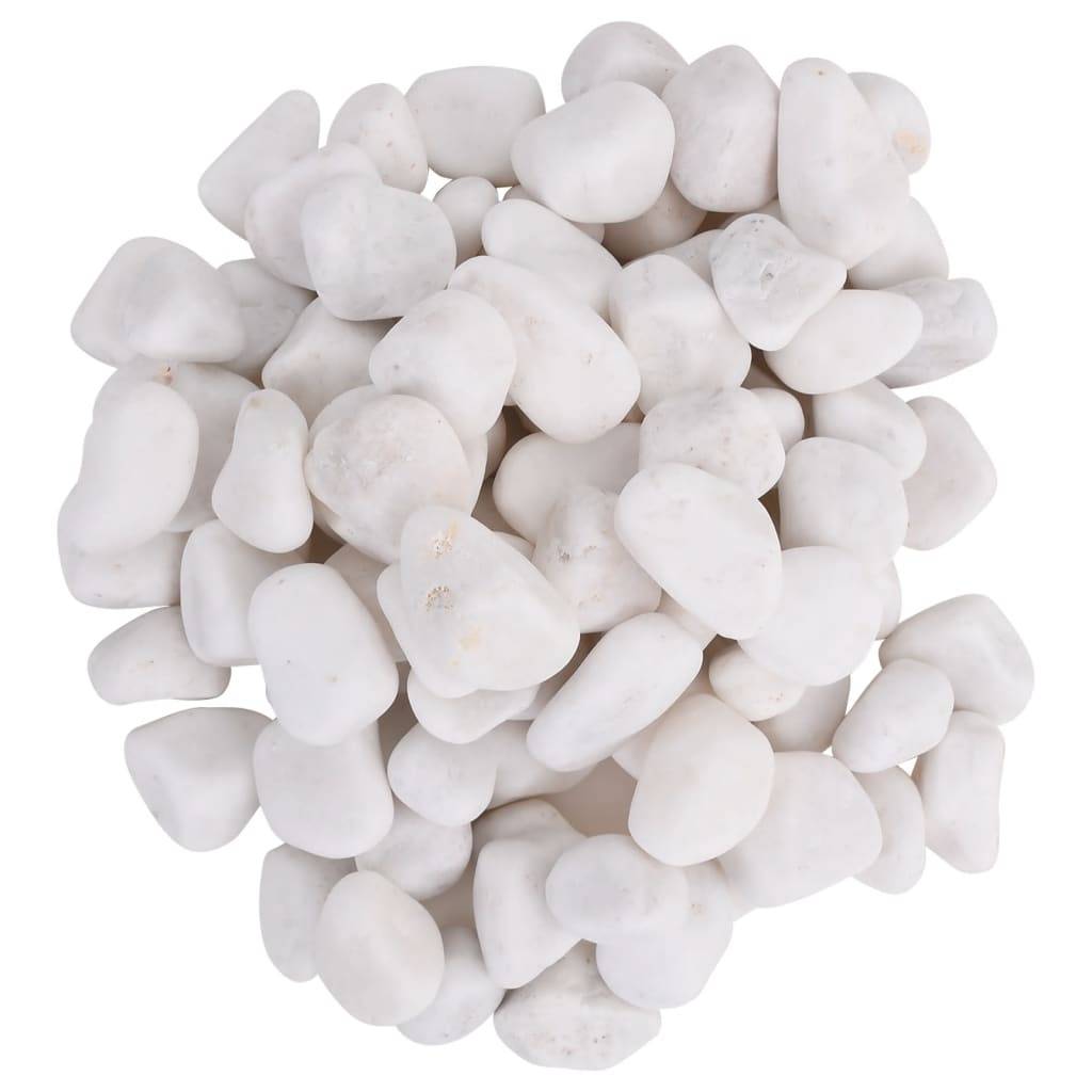 Galets Décoratifs Blancs Pierres Polies pour Paillage Jardin Zen & Déco Intérieure 2-5 cm 10 kg - ComfortXL Outdoor Living - Image 4