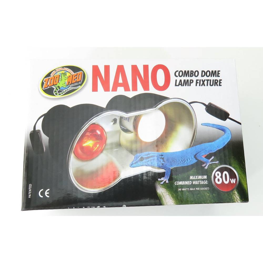 Zoomed - Zoo Med - support de lampe double nano LF-36E combo dome 80 w max total pour terrarium - Image 2