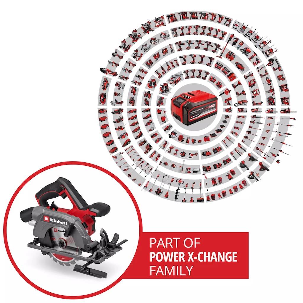 Einhell - Scie circulaire portative sans fil – TE-CS 18/150-2 Li – Ø 150 mm – 18 V – Profondeur 49 mm – LED – Raccord aspirateur Einhell - Image 3