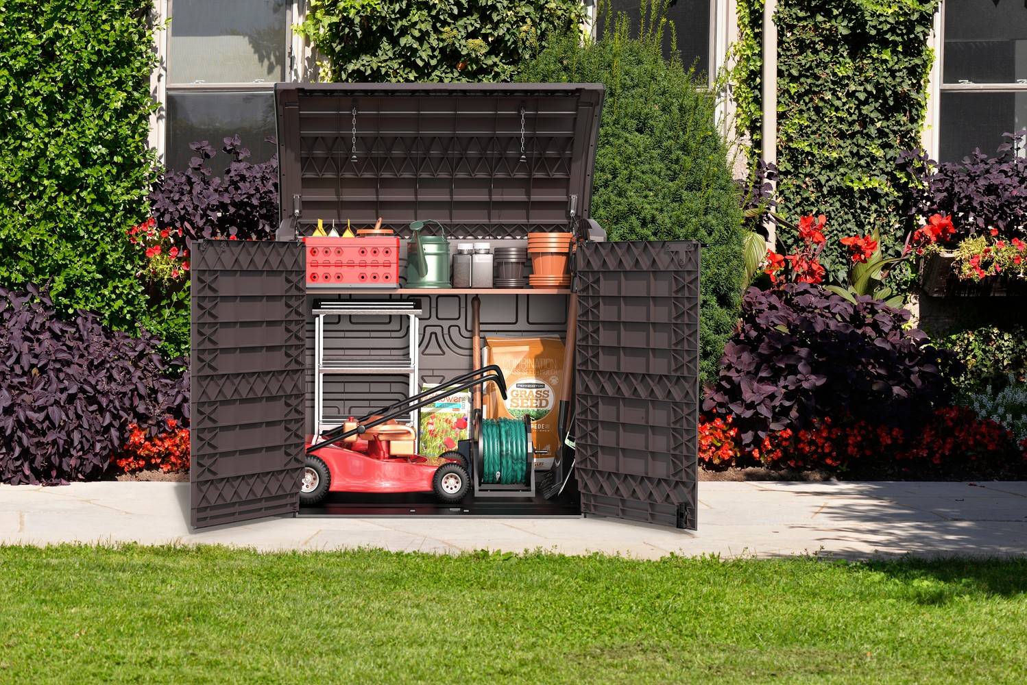 Duramax - Armoire de rangement extérieur StoreAway Arc Lid 1200L - Marron Duramax - Image 3