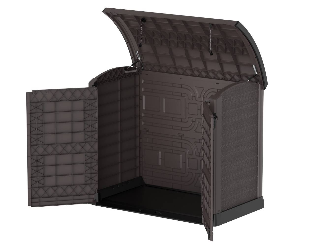 Duramax - Armoire de rangement extérieur StoreAway Arc Lid 1200L - Marron Duramax - Image 2