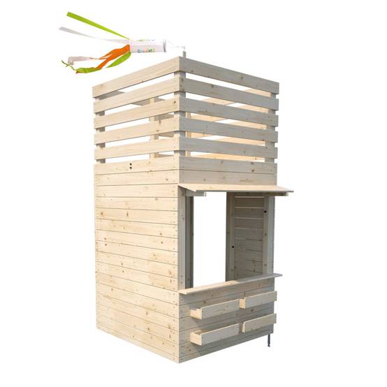 Soulet - Cabane tour en bois avec comptoir et bac à sable SHOPPING - Image 1