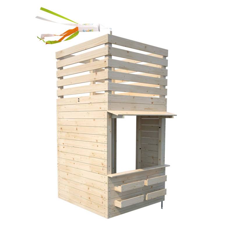 Soulet - Cabane tour en bois avec comptoir et bac à sable SHOPPING - Image 1