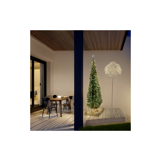 Lampadaire Riche Blanc H155cm Branche micro LED demie Sphère ø50cm IP44 - Image 2