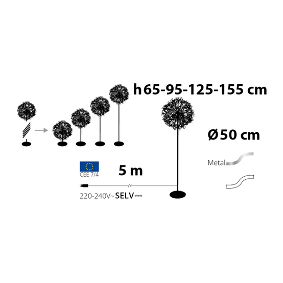 Lampadaire Riche Blanc H155cm Branche micro LED demie Sphère ø50cm IP44 - Image 3