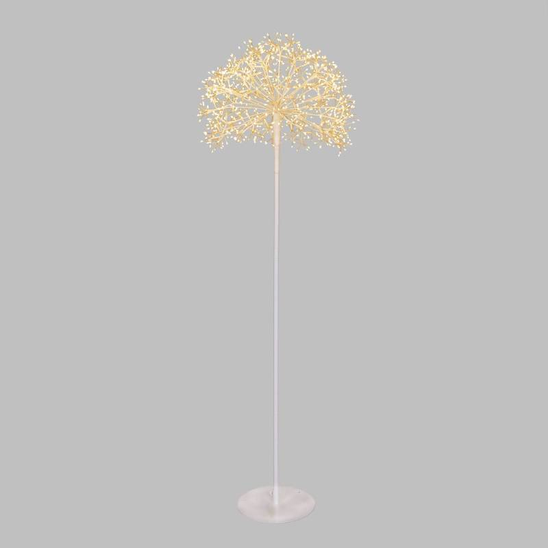 Lampadaire Riche Blanc H155cm Branche micro LED demie Sphère ø50cm IP44