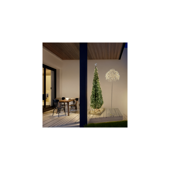 Lampadaire Riche Blanc H155cm Branche micro LED demie Sphère ø50cm IP44 - Image 6