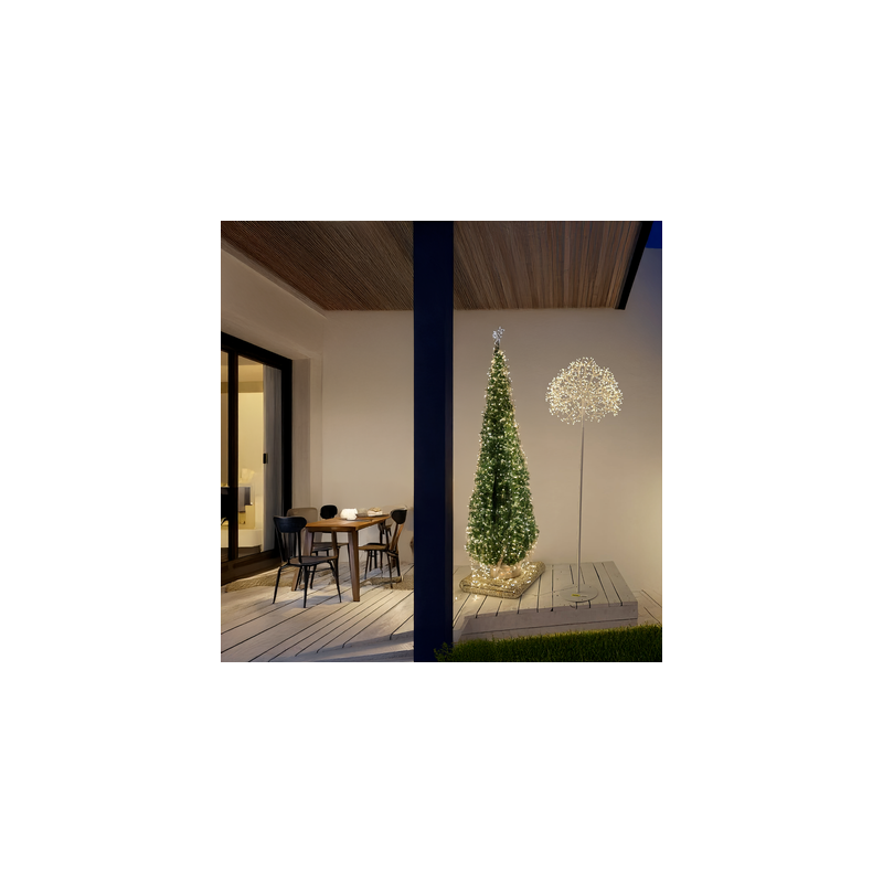 Lampadaire Riche Blanc H155cm Branche micro LED demie Sphère ø50cm IP44 - Image 6