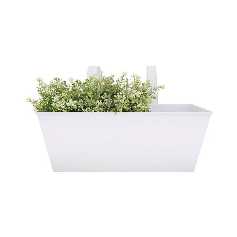 Esschert Design - Jardinière balcon en zinc blanc à suspendre (Lot de 2) - Image 2