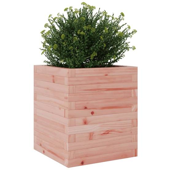 ComfortXL - Jardinière Cube en Bois de Douglas Massif – Pot Carré Solide et Esthétique pour Plantes Ornementales – 40x46cm Naturel – ComfortXL Outdoor Living - Image 4