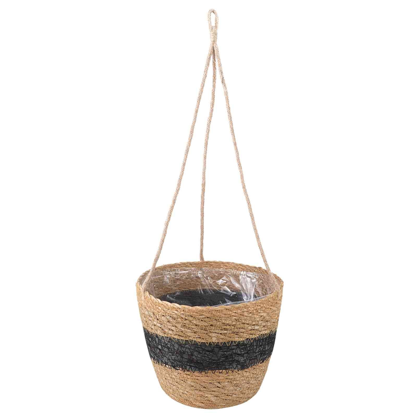 Vidaxl - Décoration Intérieure 3 pc Naturel et noir Ø26 x 19 cm 100 % Herbe de mer vidaXL 42012251 - Image 5