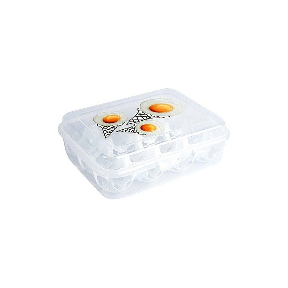 Sans Marque - Boite à oeufs en plastique 12 œufs - Image 1