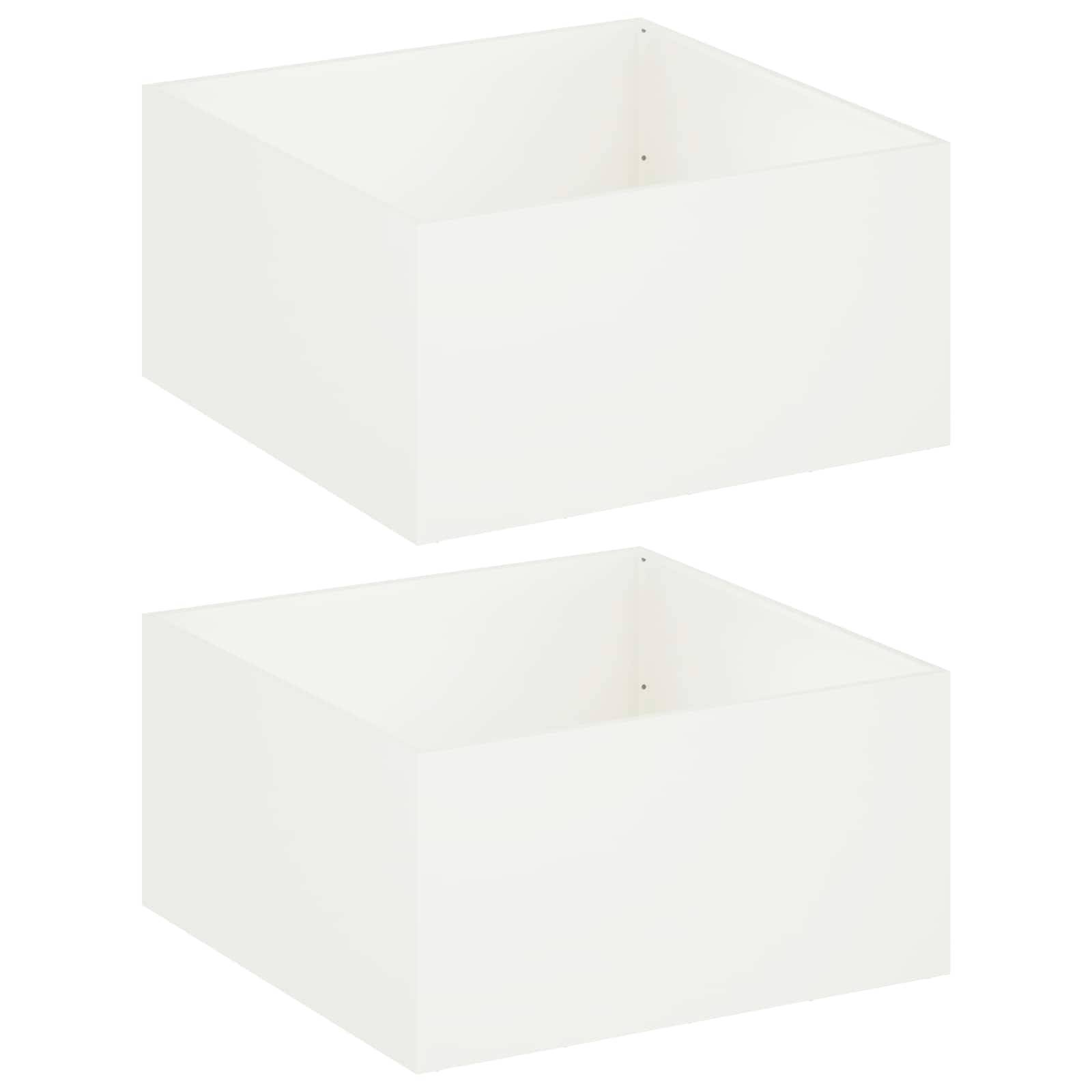 Vidaxl - Cache-pot de jardin 2 pc Blanc 100 x 100 x 40 cm vidaXL 8005123 - Image 2