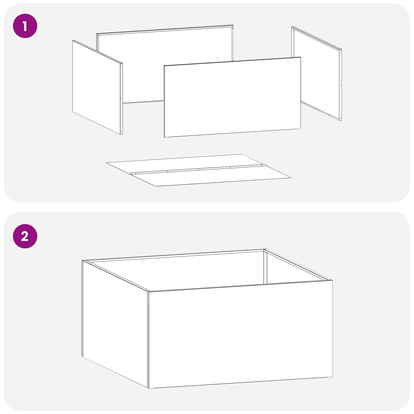 Vidaxl - Cache-pot de jardin 2 pc Blanc 100 x 100 x 40 cm vidaXL 8005123 - Image 8
