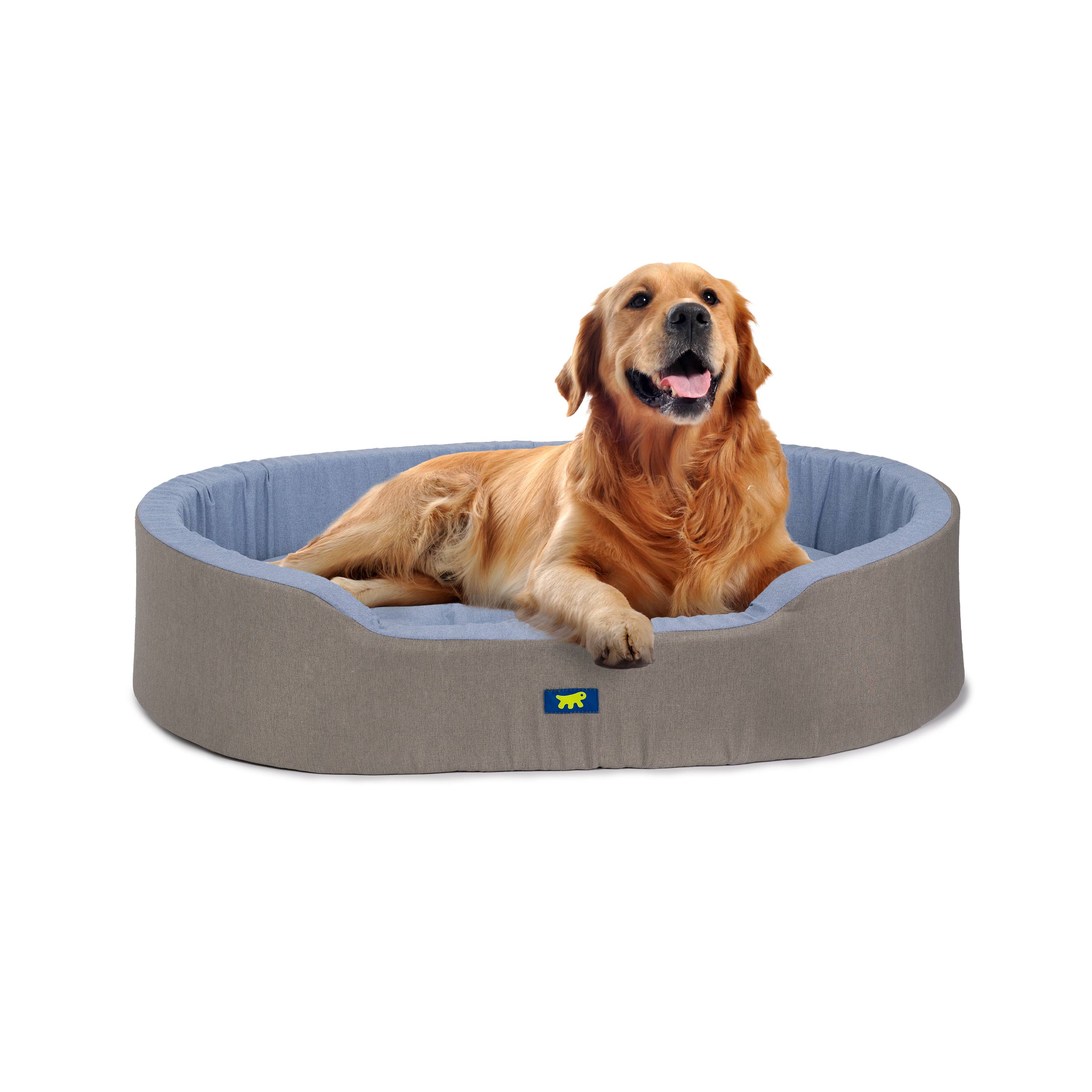 Ferplast - Ferplast Panier Chien Dandy, Coussin Amovible et Lavable, Housse en Coton avec Rembourrage Doux, Lit Chiens Moyen, 95 x 60 x H 21 cm, Bleu Clair - Image 4